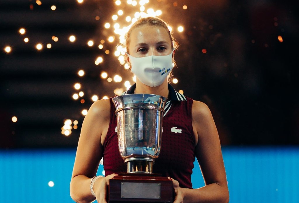 Kontaveit came back from a set and two breaks down to beat Alexandrova in the VTB Kremlin Cup final